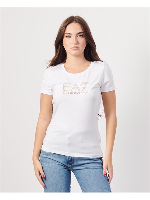 T-shirt femme EA7 en coton avec logo EMPORIO ARMANI EA7 | 8NTT67-TJDQZ1100